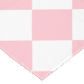 Diag Gecontroleerd Groot - Wit en Roze Tafelkleed (Gekanteld)