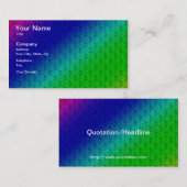 Diag Rainbow Gradient Floral Pattern Blue Green Visitekaartje (Voorkant / Achterkant)