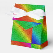 Diag Rainbow Gradient Floral Pattern Green Bedankdoosjes (Voorkant Zijde)