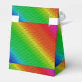 Diag Rainbow Gradient Floral Pattern Green Bedankdoosjes (Achterkant)