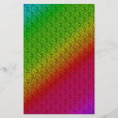 Diag Rainbow Gradient Floral Pattern Green Flyer (Voorkant)