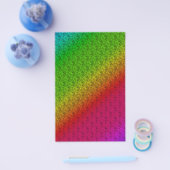Diag Rainbow Gradient Floral Pattern Green Flyer (Enkel)