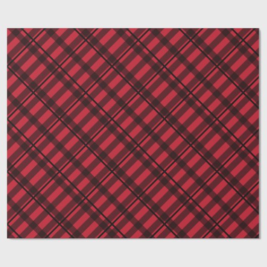 Diagnose rood zwart Check Patroon Cadeaupapier (Vlak)