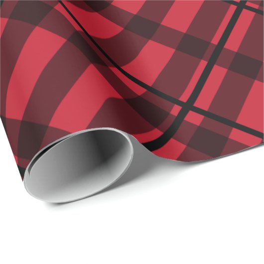 Diagnose rood zwart Check Patroon Cadeaupapier (Rol Hoek)