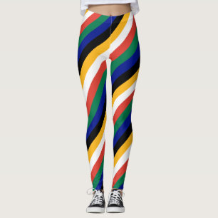 Diagnose Zuid-Afrika van nationale vlagkleuren Leggings