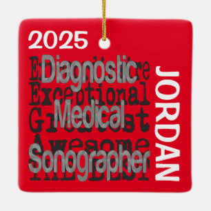 Diagnostische medische Sonografe Extraordinaire Keramisch Ornament