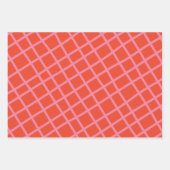 Diagonaal Abstract Gecontroleerd patroon lijnen in Inpakpapier Vel (Voorkant 3)