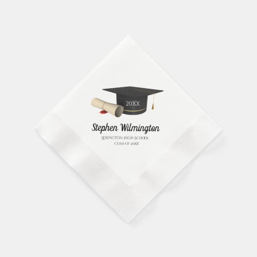 Diagonaal Afstuderen servetten klasse van 2025 (Hoek)