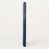 Diagonaal blauw glitter gradiënt Ombre Monogram Case-Mate iPhone Case (Achterkant / rechts)