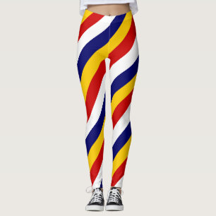 Diagonaal gestreepte Maleisische nationale vlagkle Leggings
