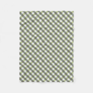 Diagonaal geweven groen grijs patroon fleece deken