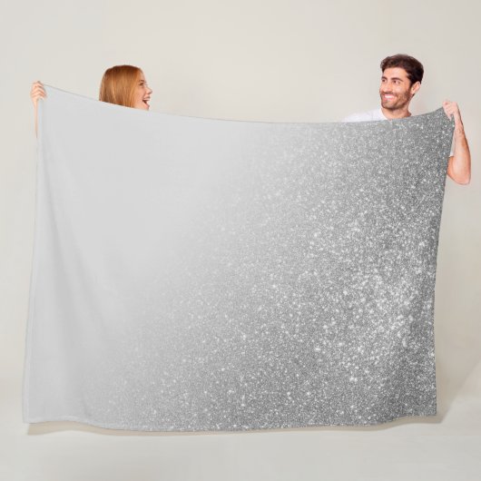 Diagonaal Glitter Gradiënt Ombre Fleece Deken (In situ)