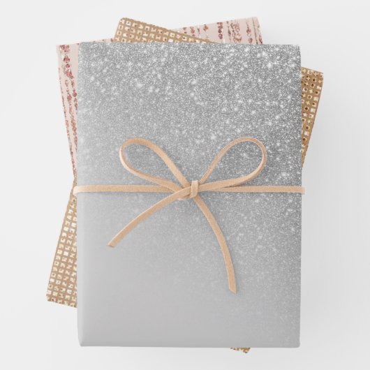 Diagonaal Glitter Gradiënt Ombre Inpakpapier Vel (In situ)