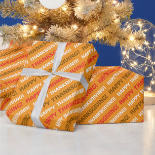 Diagonaal Happy Thanksgiving-inpakpapier Cadeaupapier