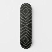 diagonaal horizontale verticale grijze Stippen Skateboard (Voorkant)