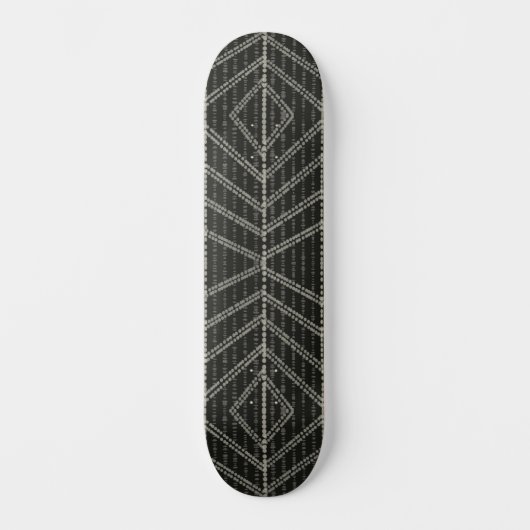 diagonaal horizontale verticale grijze Stippen Skateboard (Voorkant)