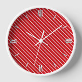 Diagonaal instripes - diep rood en wit (Voorkant)