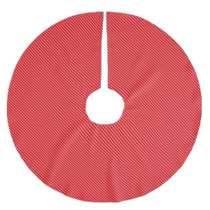 Diagonaal instripes - diep rood en wit kerstboom rok