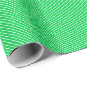 Diagonaal instripes - smaragdgroen en wit cadeaupapier (Rol Hoek)
