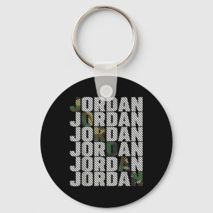 Diagonaal Jordan Camo Patroon Groen Camouflage Sleutelhanger