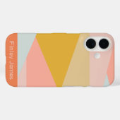 Diagonaal kleurenblok aardepastels, speciaal geper Case-Mate iPhone case (Achterkant (horizontaal))