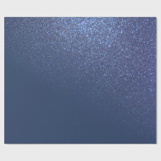Diagonaal met reserveschip Blue Glitter Gradient O Cadeaupapier (Vlak)