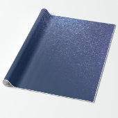 Diagonaal met reserveschip Blue Glitter Gradient O Cadeaupapier (Uitgerold)