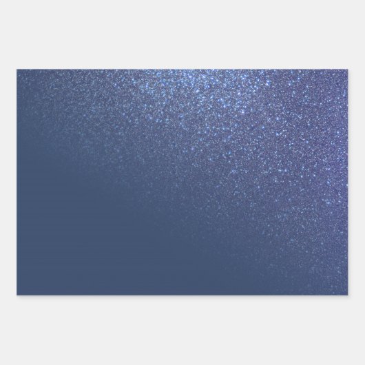 Diagonaal met reserveschip Blue Glitter Gradient O Inpakpapier Vel (Voorkant)