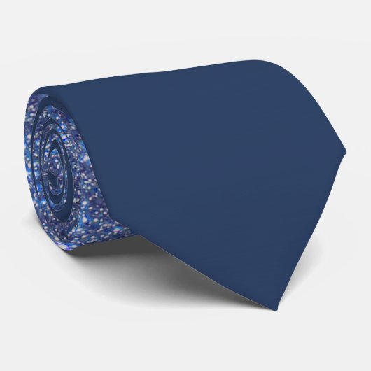 Diagonaal met reserveschip Blue Glitter Gradient O Stropdas (Opgerold)