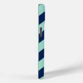 Diagonaal Mint Green en Blauwe Zeevlekken Case-Mate iPhone Case (Achterkant / Rechts)