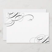 Diagonaal Moderne  Calligrafieschrift nodigt u uit Kaart (Achterkant)