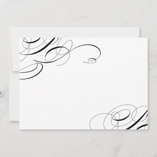 Diagonaal Moderne Calligrafieschrift nodigt u uit Kaart (Achterkant)