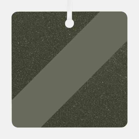 Diagonaal mos groen Ornament Label (Voorkant)