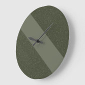 Diagonaal mos groene wandklok grote klok (Hoek)