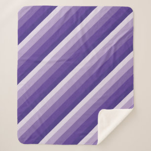 diagonaal ombre-strepen, in paarse tonen sherpa deken