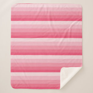 diagonaal ombre-strepen in roze tonen sherpa deken