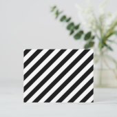 Diagonaal patroon voor zwart-wit briefkaart (Staand voorkant)
