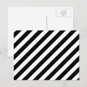 Diagonaal patroon voor zwart-wit briefkaart (Voorkant / Achterkant)