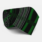 Diagonaal Patroongroen gestripte Stropdas (Opgerold)