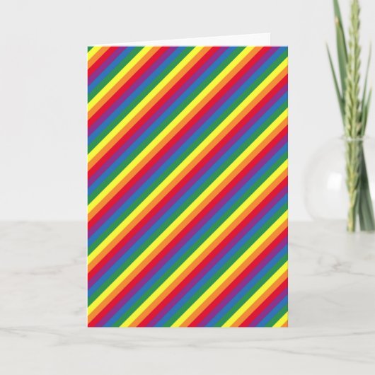 Diagonaal regenboogpatroon kaart (Voorkant)