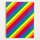 Diagonaal regenboogpatroon planner (Voorkant)