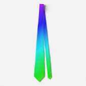 Diagonaal regenboogverloopblauw naar groen stropdas (Voorkant)