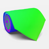 Diagonaal regenboogverloopblauw naar groen stropdas (Opgerold)