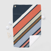 Diagonaal retro stijl strepen ontwerp golfhanddoek (Insitu)