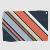 Diagonaal retro stijl strepen ontwerp golfhanddoek (Horizontaal)