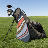 Diagonaal retro stijl strepen ontwerp golfhanddoek (Groen)