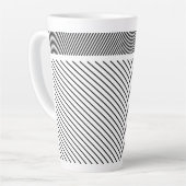 Diagonaal ritme in zwart en wit latte mok (Linkerhoek)
