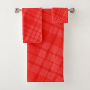 Diagonaal Rood Plaid Bad Handdoek
