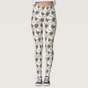 Diagonaal roodgordijn Thunder_Cove Leggings