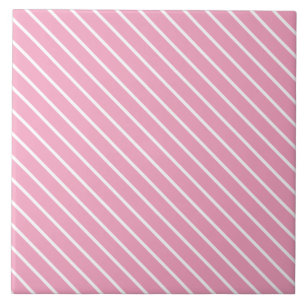 Diagonaal roze en wit tegeltje